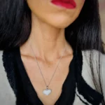 collana cuore swarovski minimal