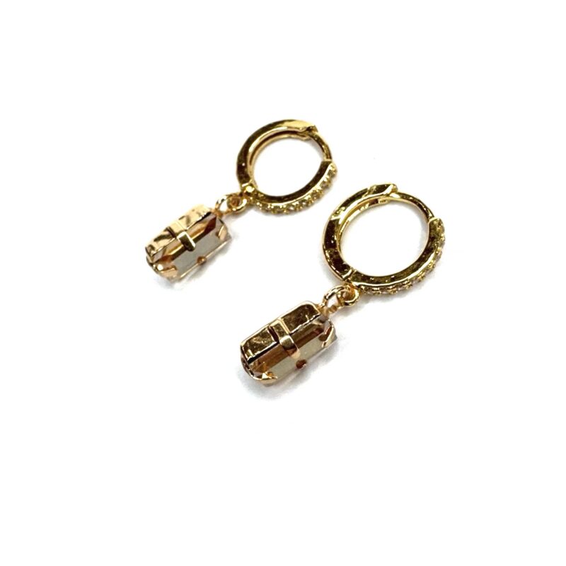 Orecchini pietra gialla